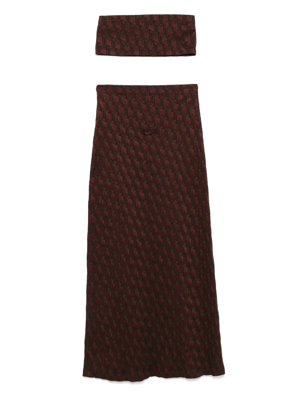 Jean Paul Gaultier Pre-Owned 2000s patterned-jacquard top and skirt set | Tops de archivo | Image 2
