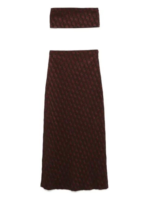 Jean Paul Gaultier Pre-Owned 2000s patterned-jacquard top and skirt set