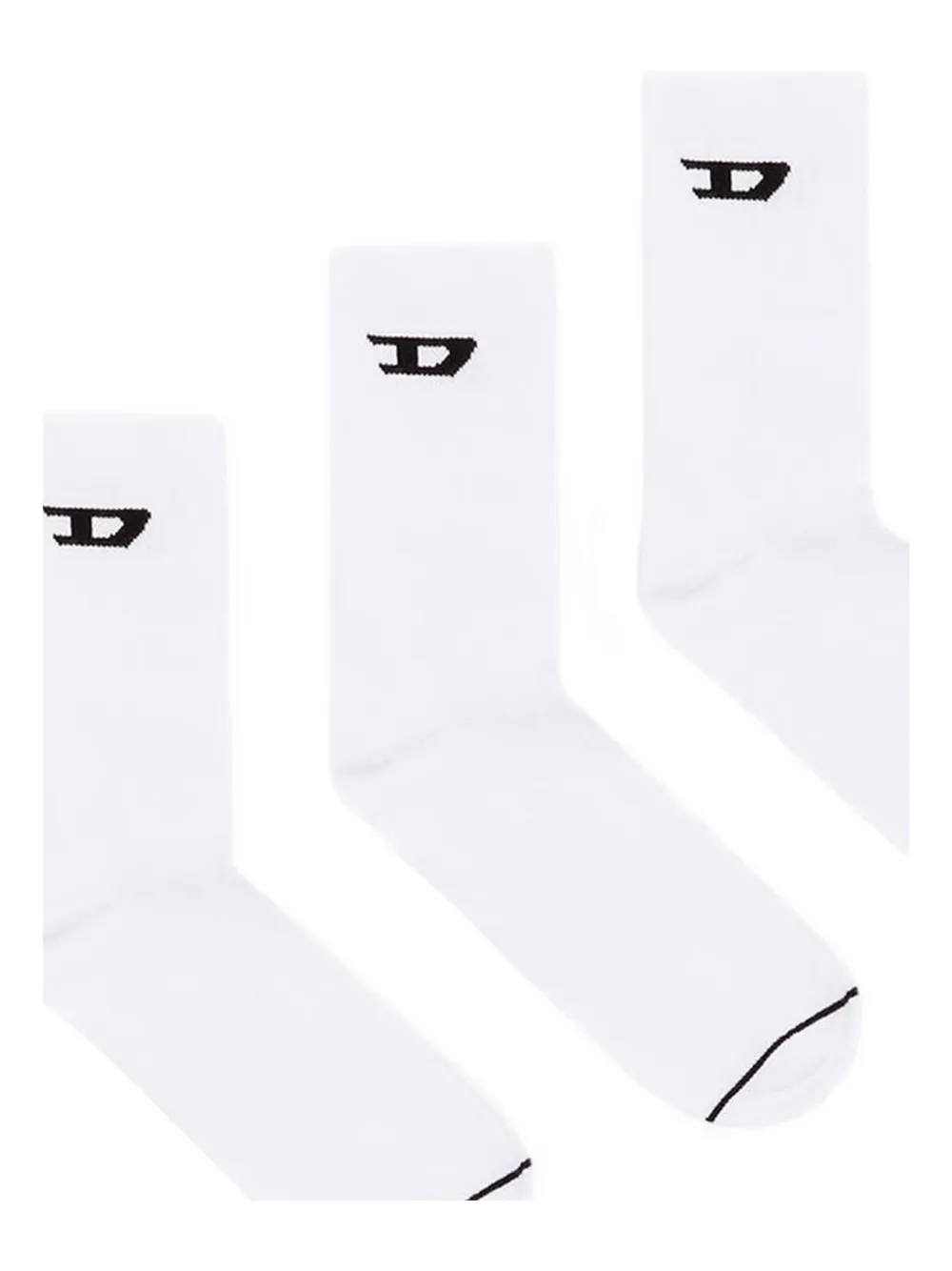 Diesel logo-embroidered ankle socks (pack of three) | White | Image 1