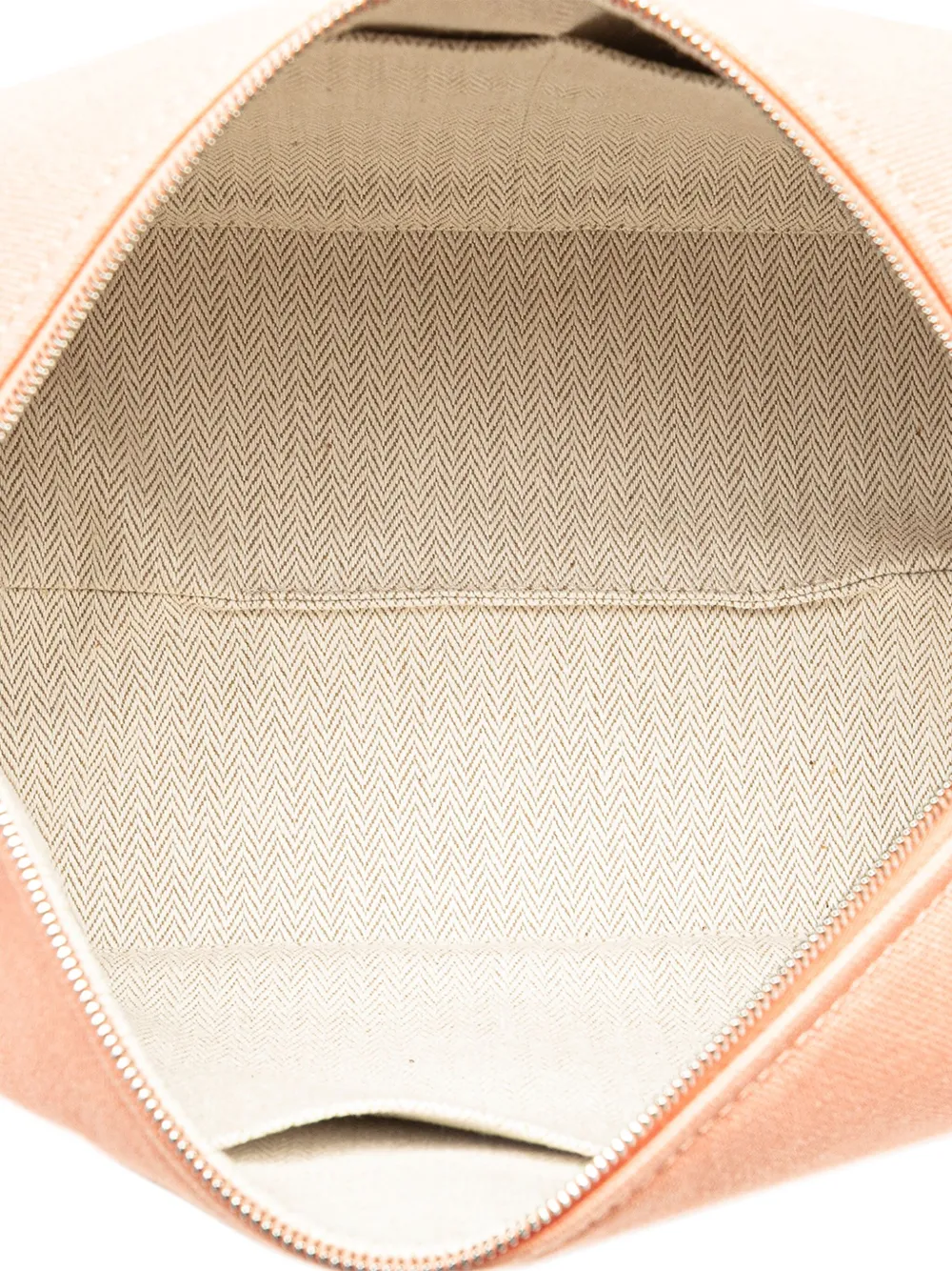 Pre-owned Hermes 2012-2024 Small Toile Bride A Brac Vanity Bag In Pink