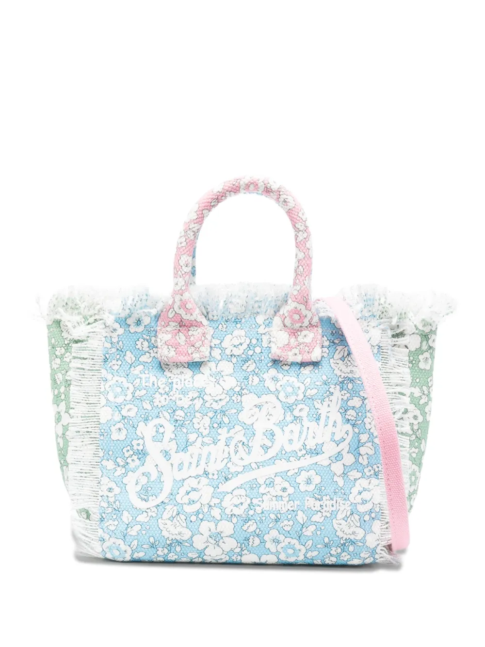MC2 Saint Barth Mini Vanity floral-print fringed tote bag | Pink | Image 1
