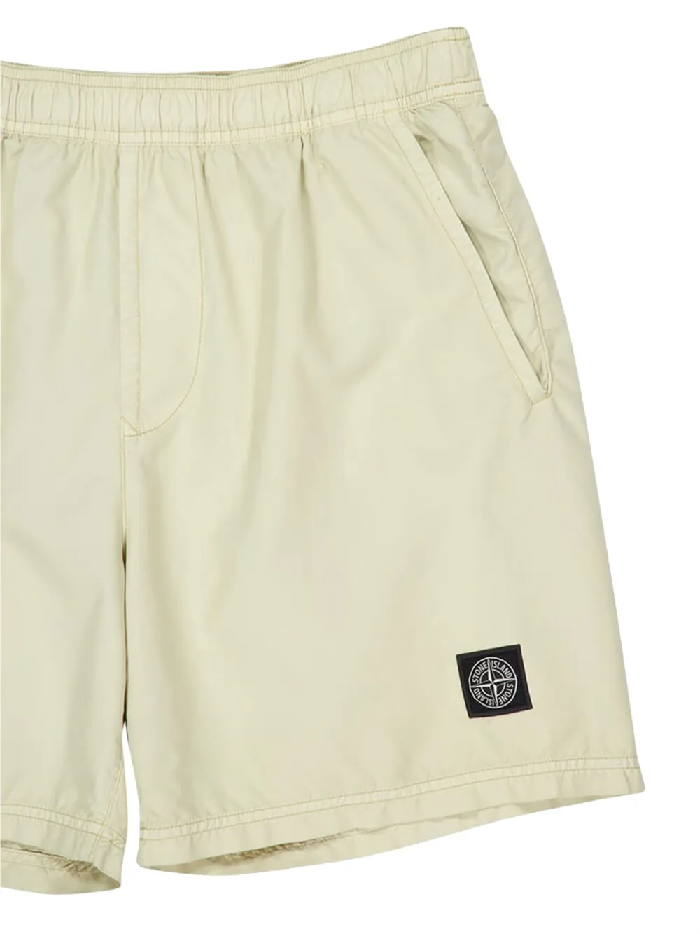 Stone Island B100B09 logo-patch swim shorts Beige