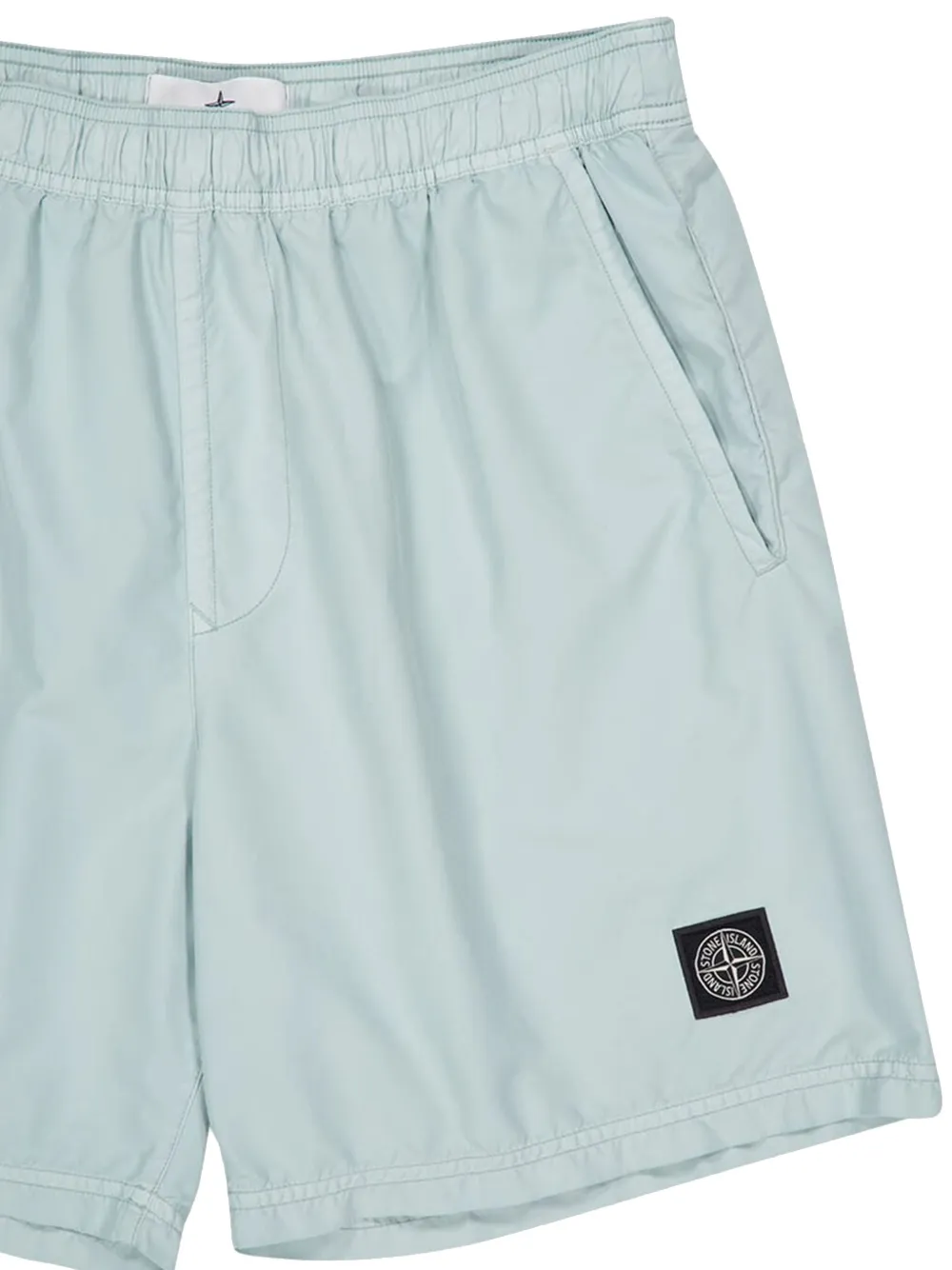 Stone Island B100B09 elasticated-waistband swim shorts Blauw