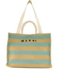 Marni striped tote bag - Blue