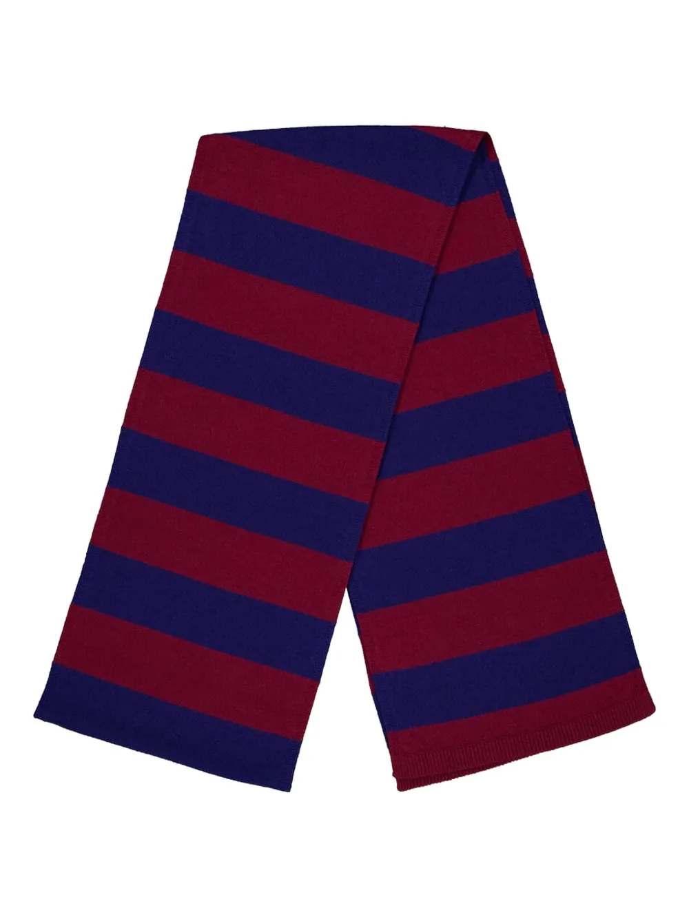 Paula Striped Knitted Scarf In Blue
