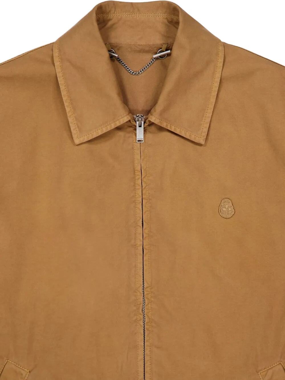 Alexander McQueen Shirtjack met doodskop-applicatie Beige