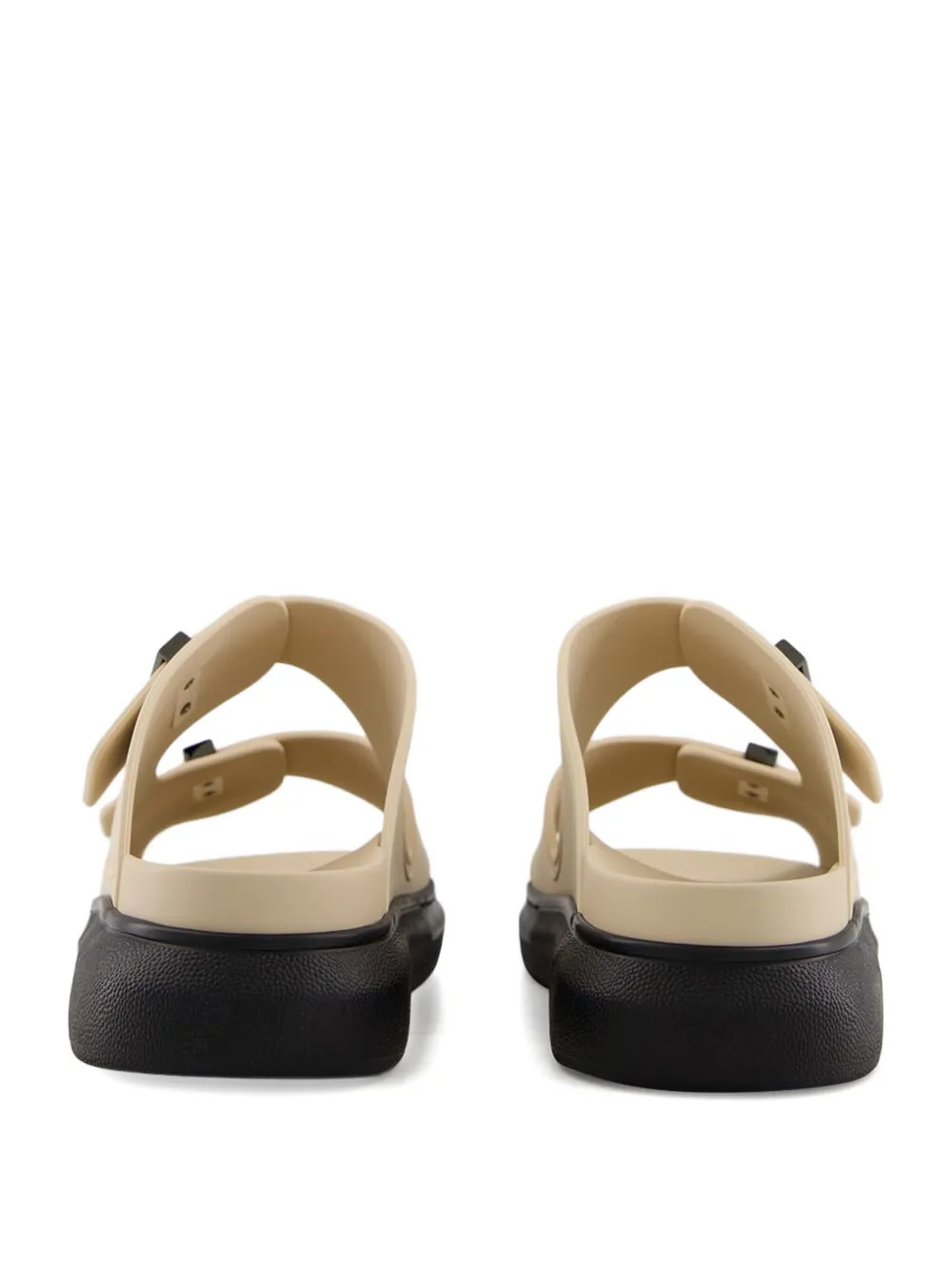 Alexander Mcqueen Hybrid Double Buckle Sandal In Beige