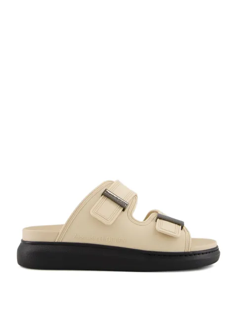Alexander McQueen double-buckle slides