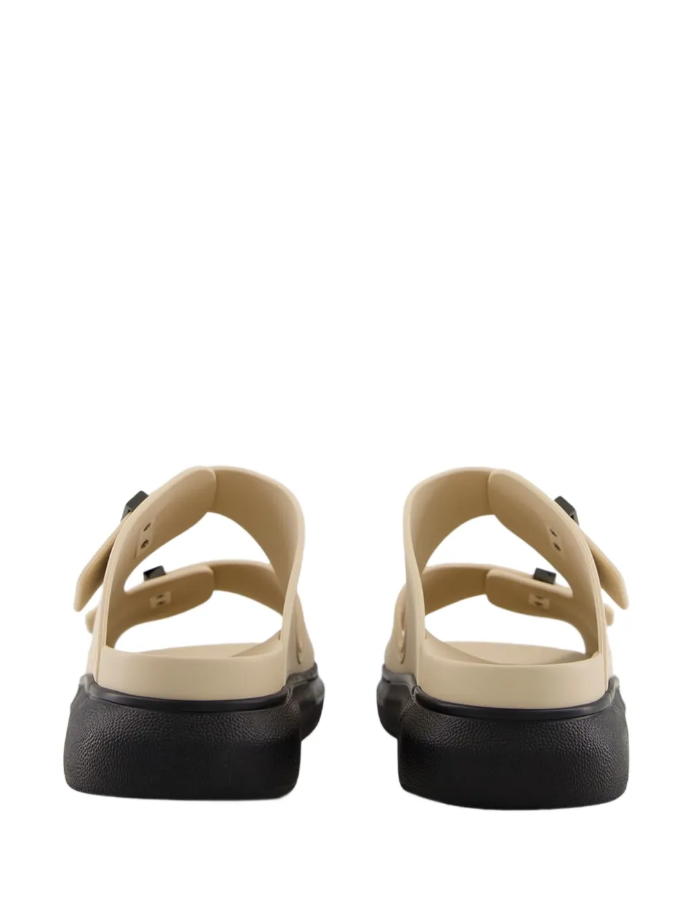 Alexander McQueen double-buckle slides Neutrals