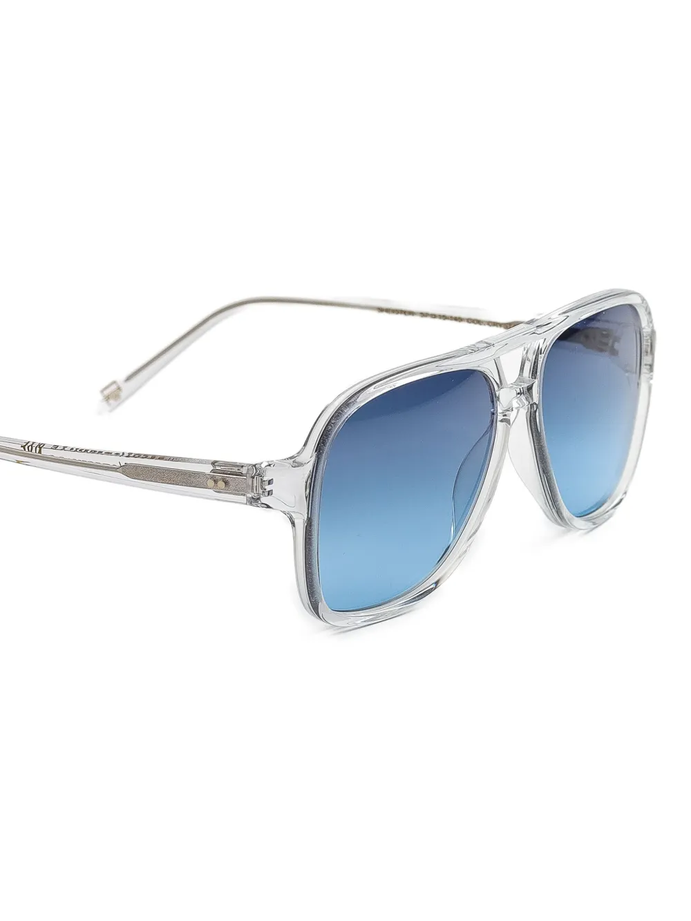 Moscot Zonnebril met dubbele neusbrug Wit