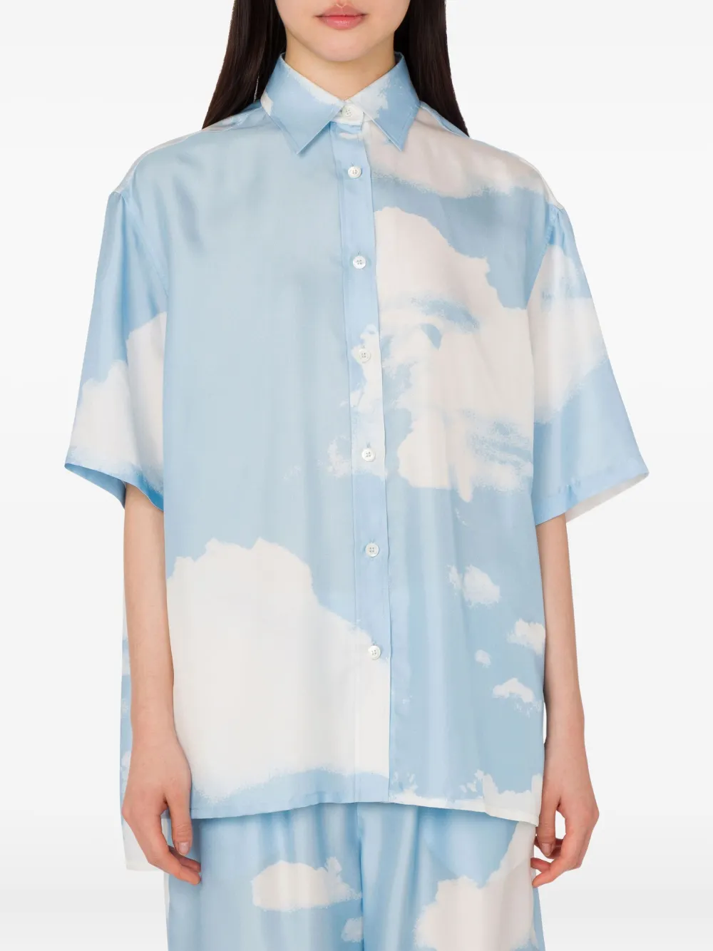 Moschino Archive Clouds blouse Blauw