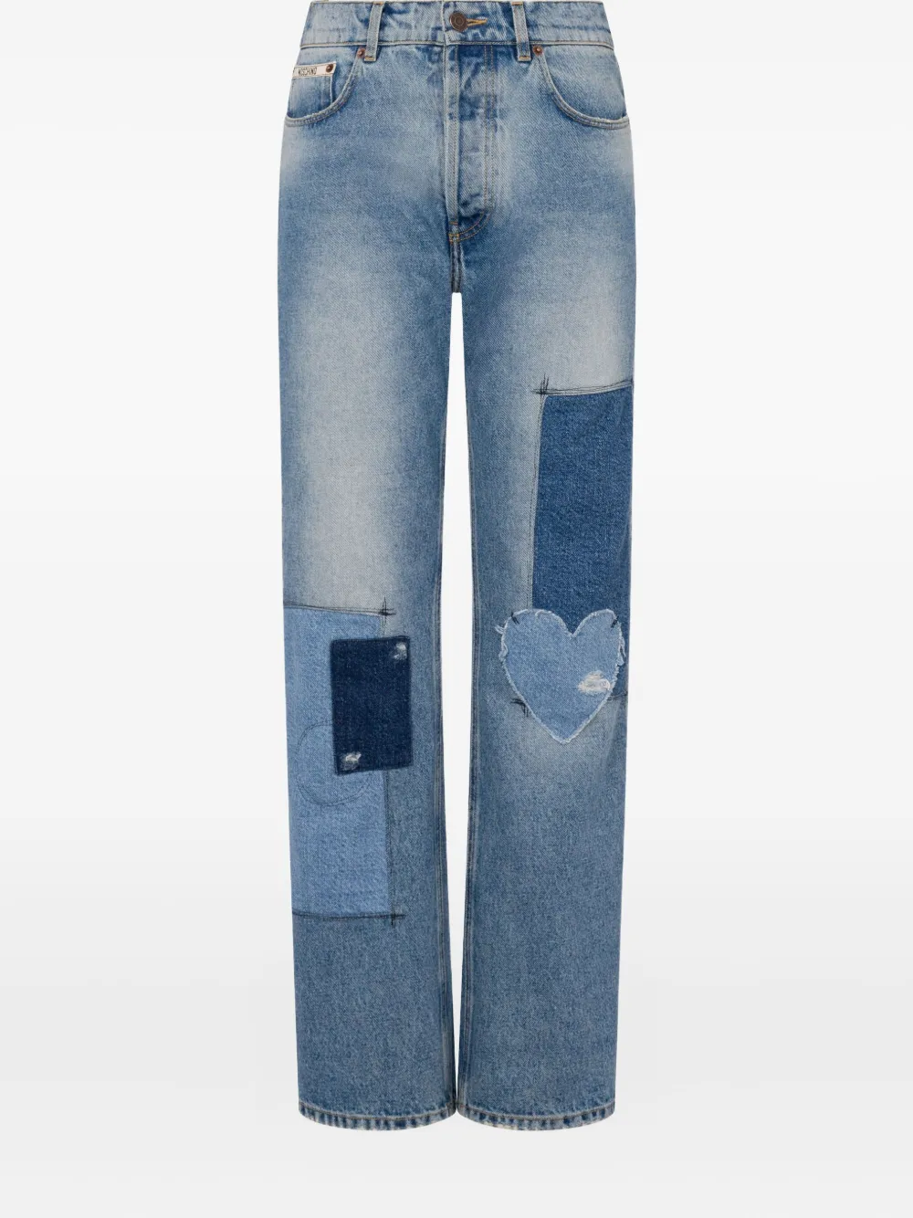 Moschino Jeans met patchwork Blauw