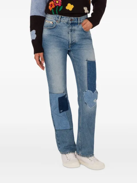 Moschino patchwork straight-leg jeans