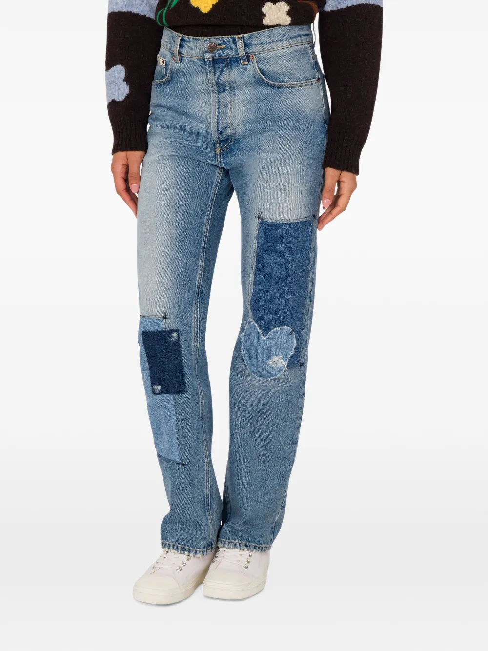 Moschino Jeans met patchwork Blauw