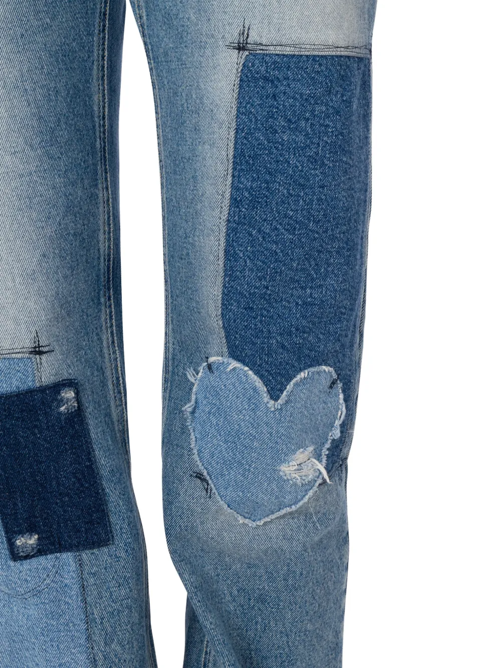 Moschino Jeans met patchwork Blauw