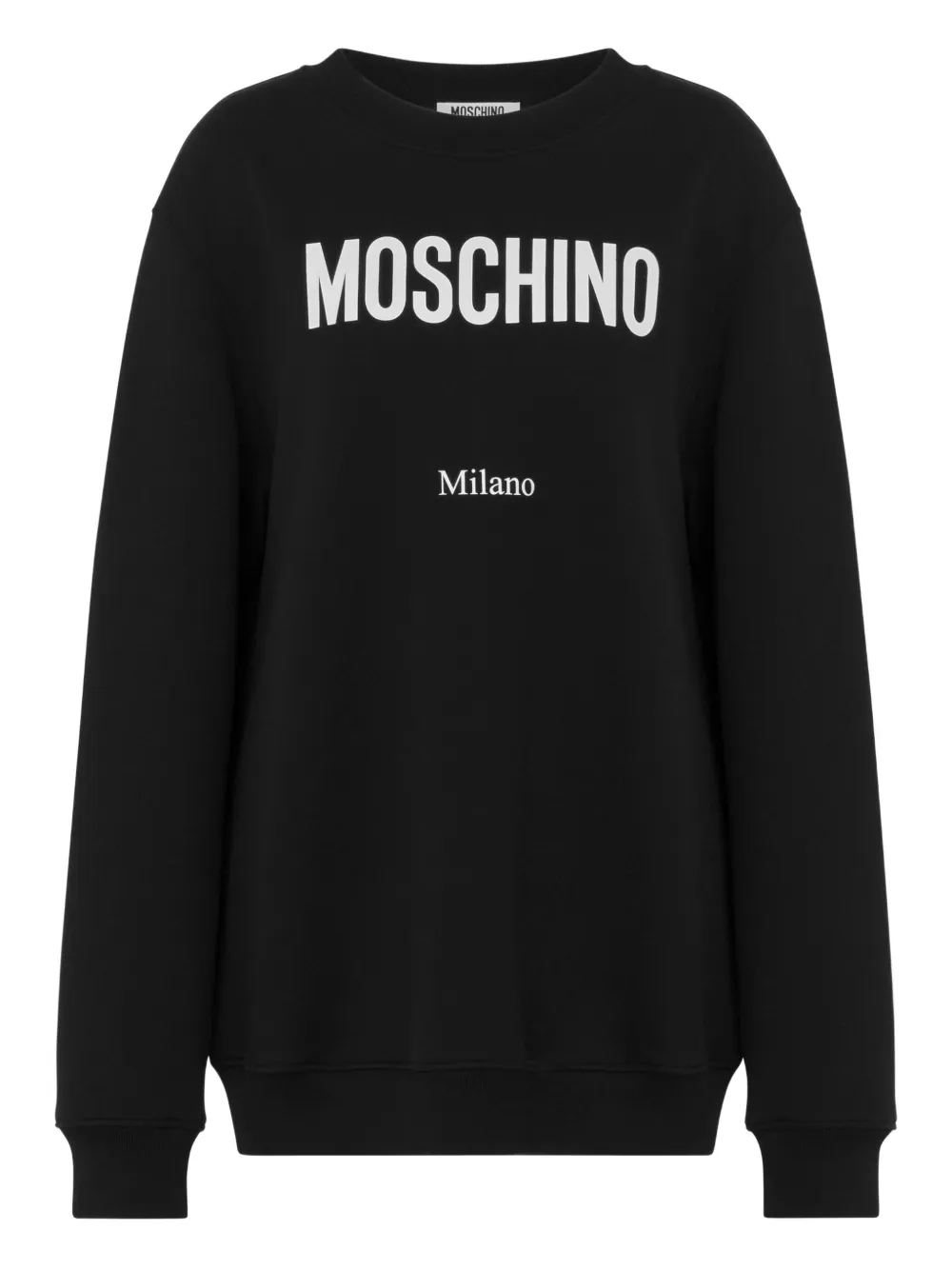 Moschino Katoenen sweater met logoprint Zwart