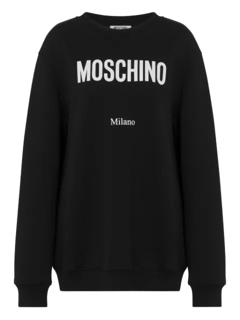 Moschino logo-print cotton sweatshirt