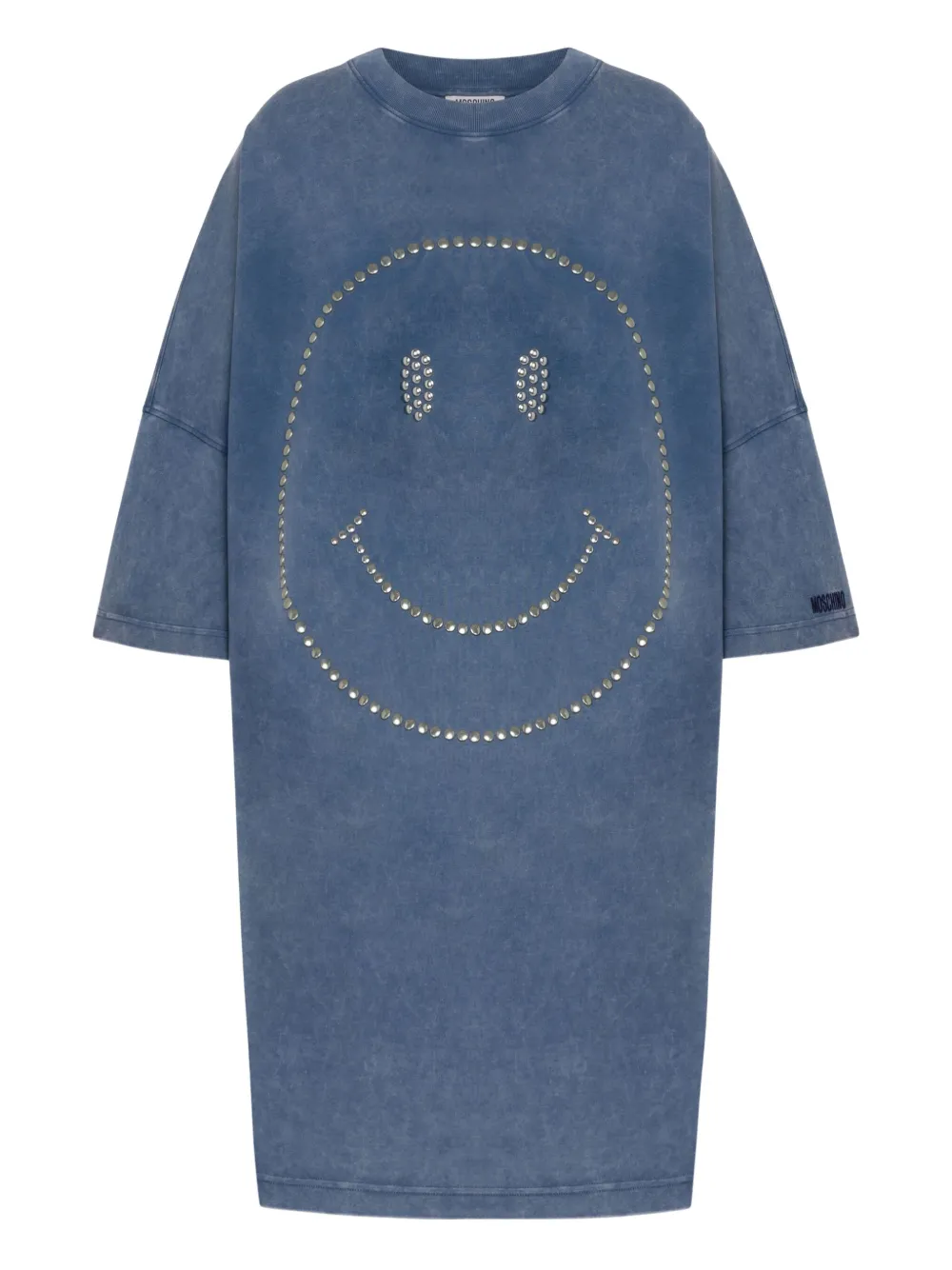 Moschino Smiley mini-jurk met studs Blauw