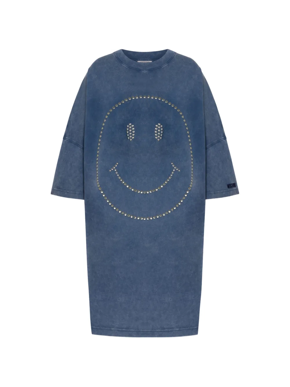 Moschino x Smiley katoenen mini-jurk Blauw