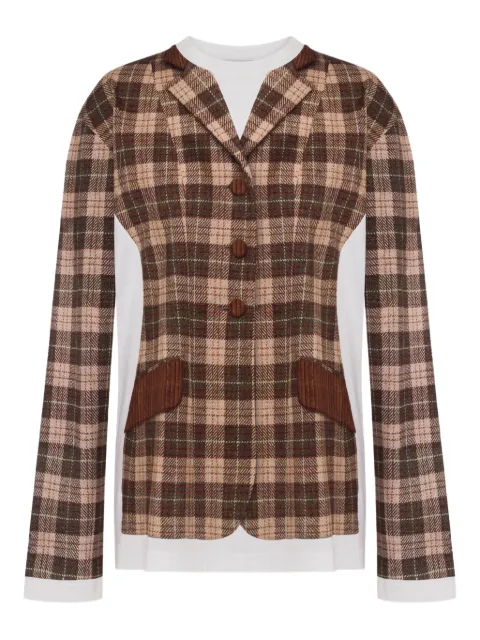 Moschino check-patterned cotton T-shirt
