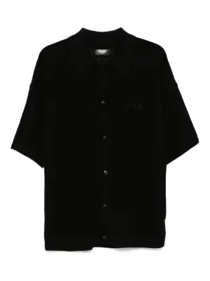 AMIRI♡ モダール混 コンバーチブルカラーシャツ ロゴ入り 並行輸入品] AMIRI アミリ Zoltar ロゴ Tシャツ (ブラック) (S
