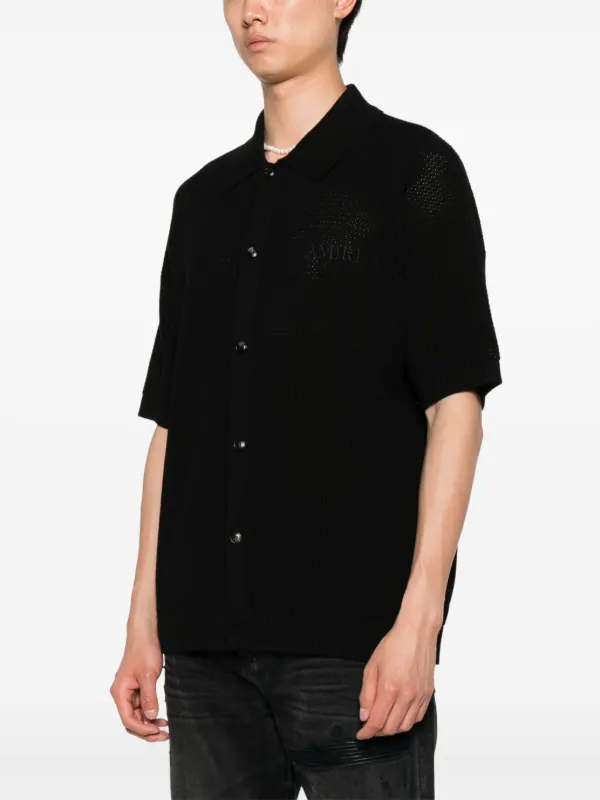 マルモア 【marmors】tweed fringe shirt BLACK Rockmount Women's
