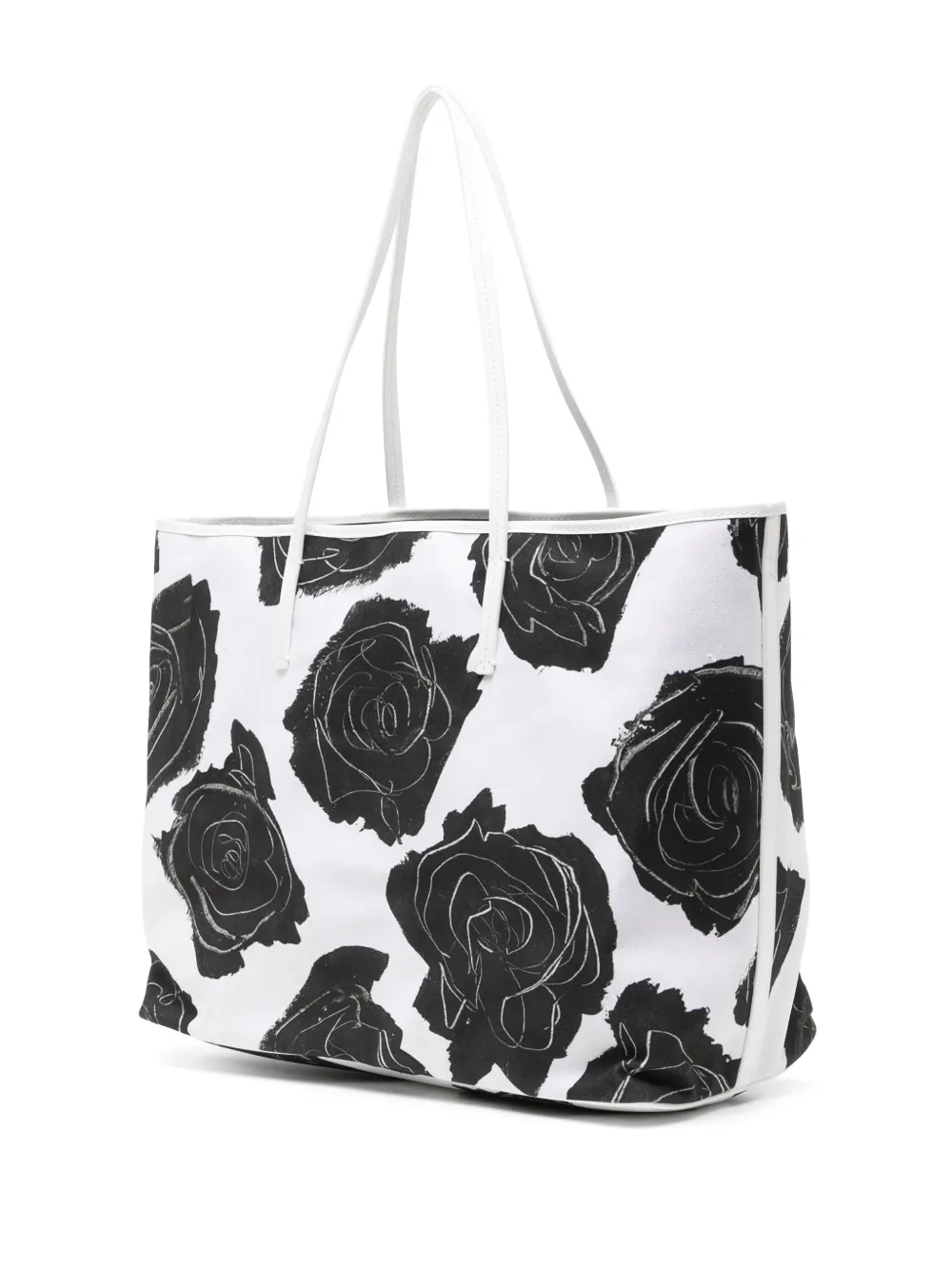 Marni Grote shopper met bloemenprint Zwart