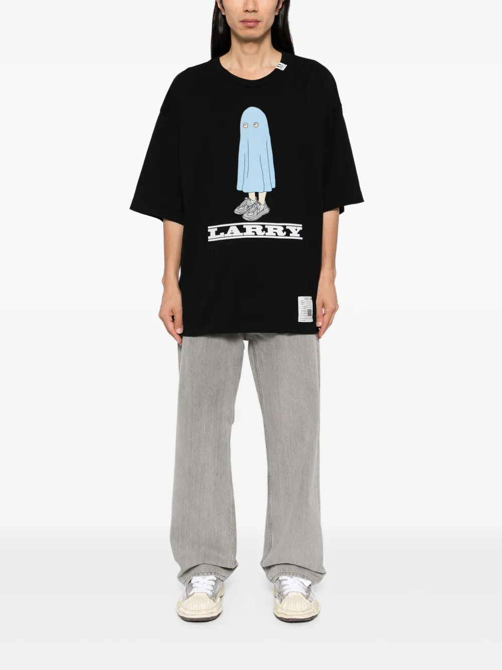 Maison MIHARA YASUHIRO Larry T-shirt met print - Zwart