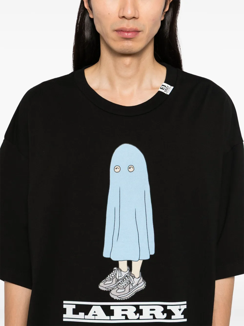 Maison MIHARA YASUHIRO Larry T-shirt met print Zwart
