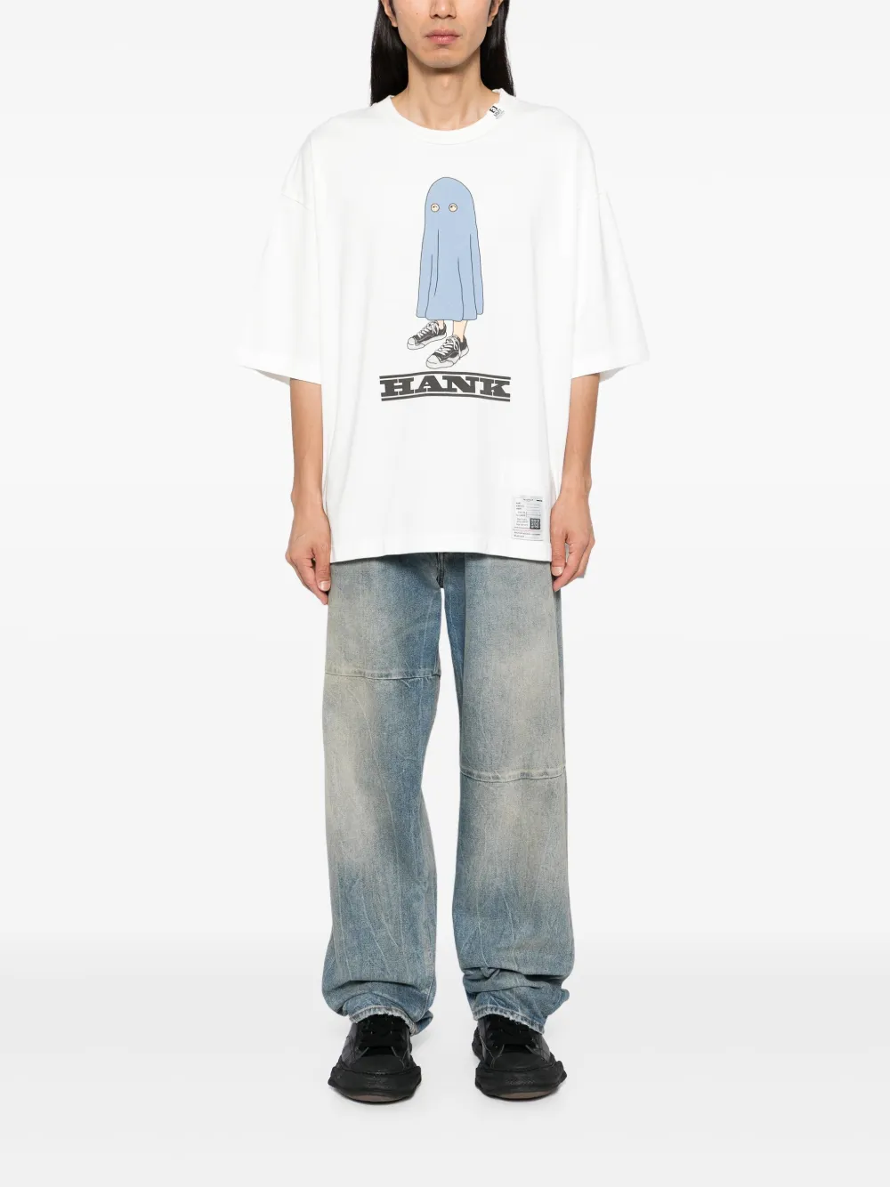 Maison MIHARA YASUHIRO Hank T-shirt met print - Wit