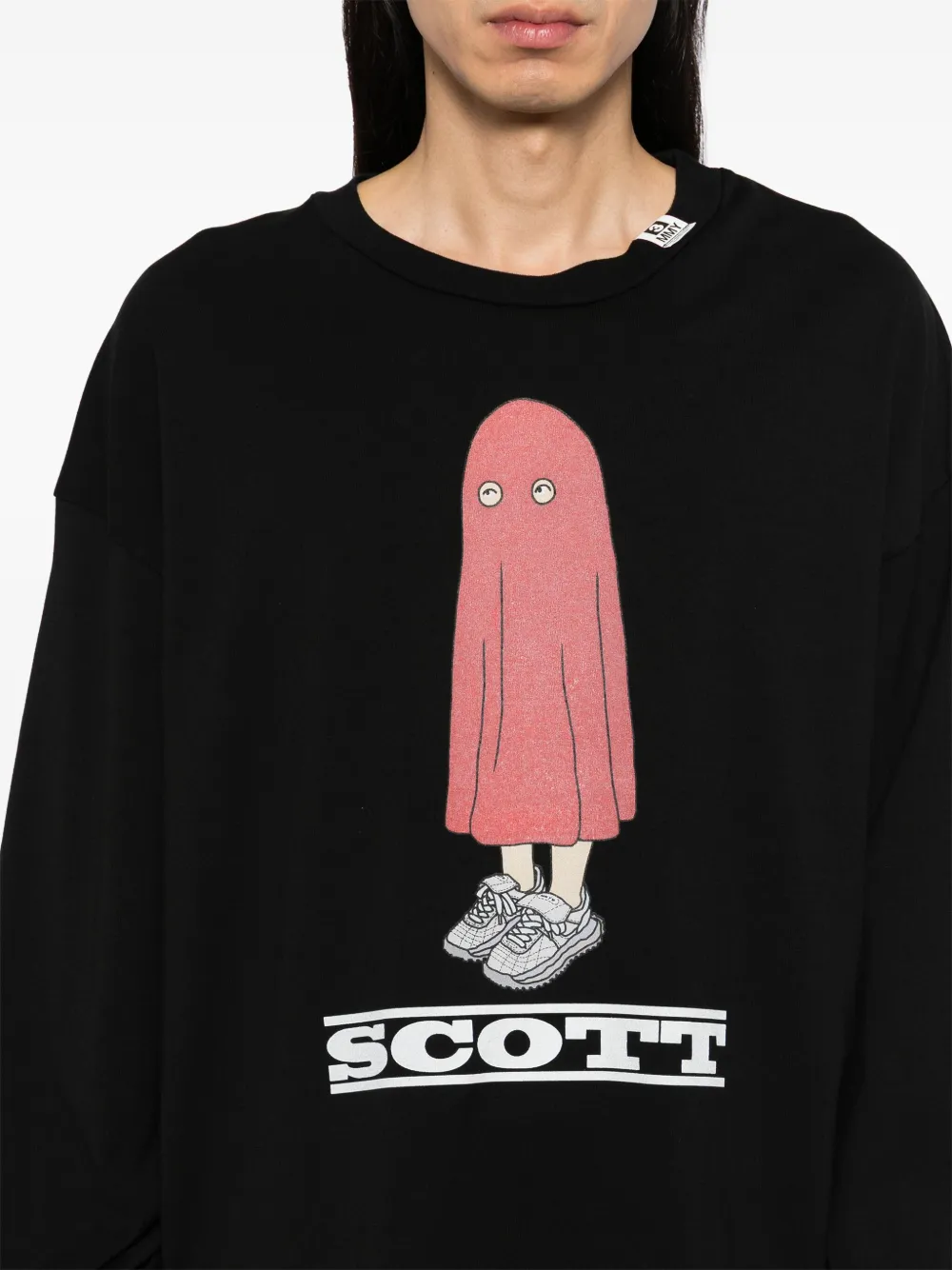 Maison MIHARA YASUHIRO Scott T-shirt met print Zwart