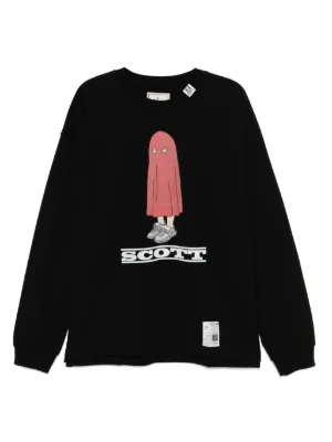 Sacai グラフィック ロングTシャツ | ブラック | FARFETCH JP