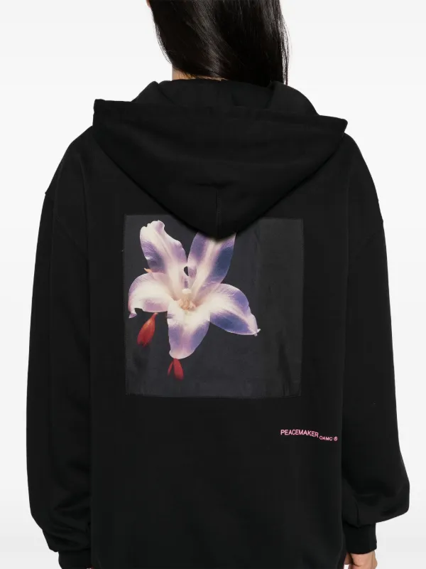 OAMC×Fragment PEACEMAKER hoodie Peacemaker Oamc floral-printed Hoodie | Black | FARFETCH ID