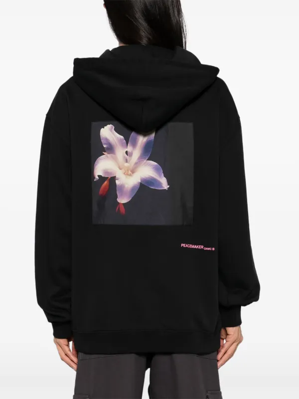 Peacemaker Oamc floral-printed Hoodie | Black | FARFETCH ID