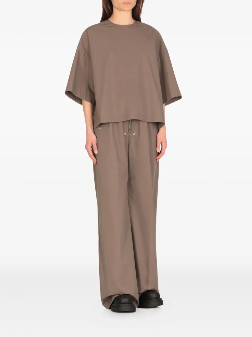 Rick Owens Tommy Short-sleeve T-shirt In Brown