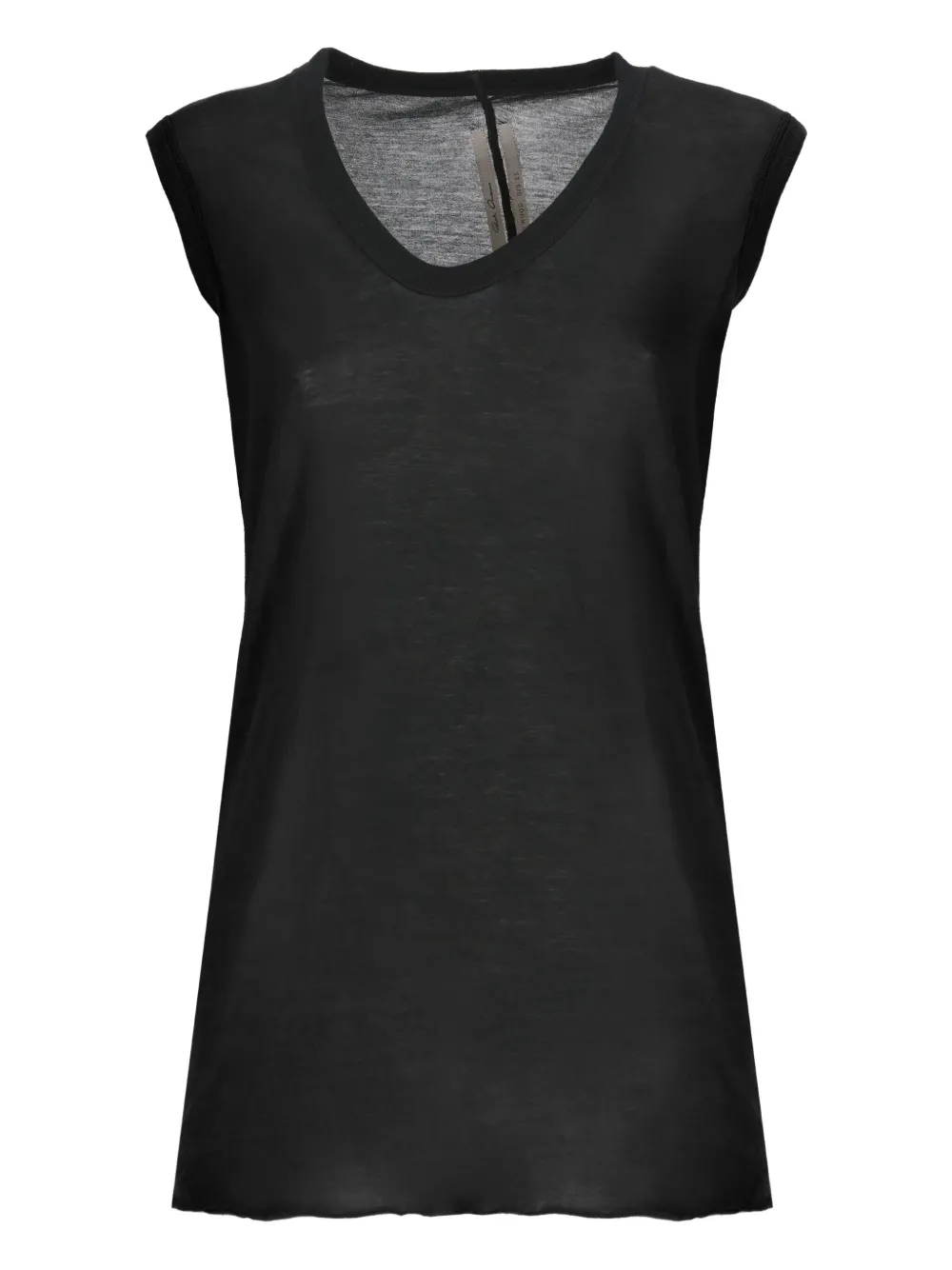 Rick Owens top con cuello redondo | negro | Image 1