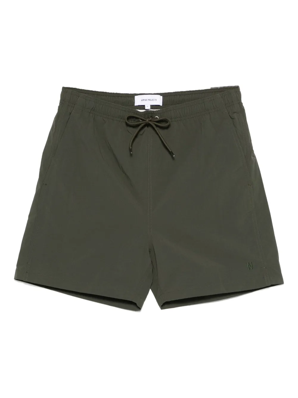 Norse Projects logo-embroidered swim shorts | Green | Image 1