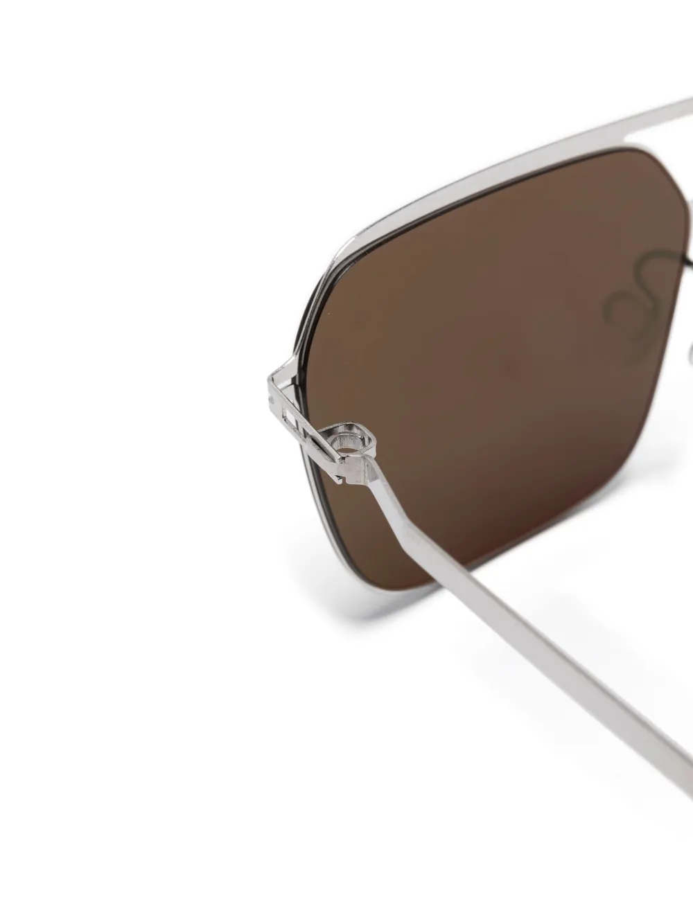 Mykita Zonnebril met vierkant montuur Zilver