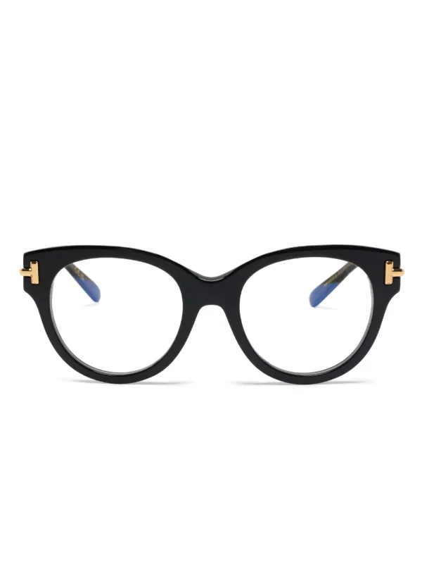 TOM FORD Eyewear ラウンド眼鏡フレーム | ブラック | FARFETCH JP