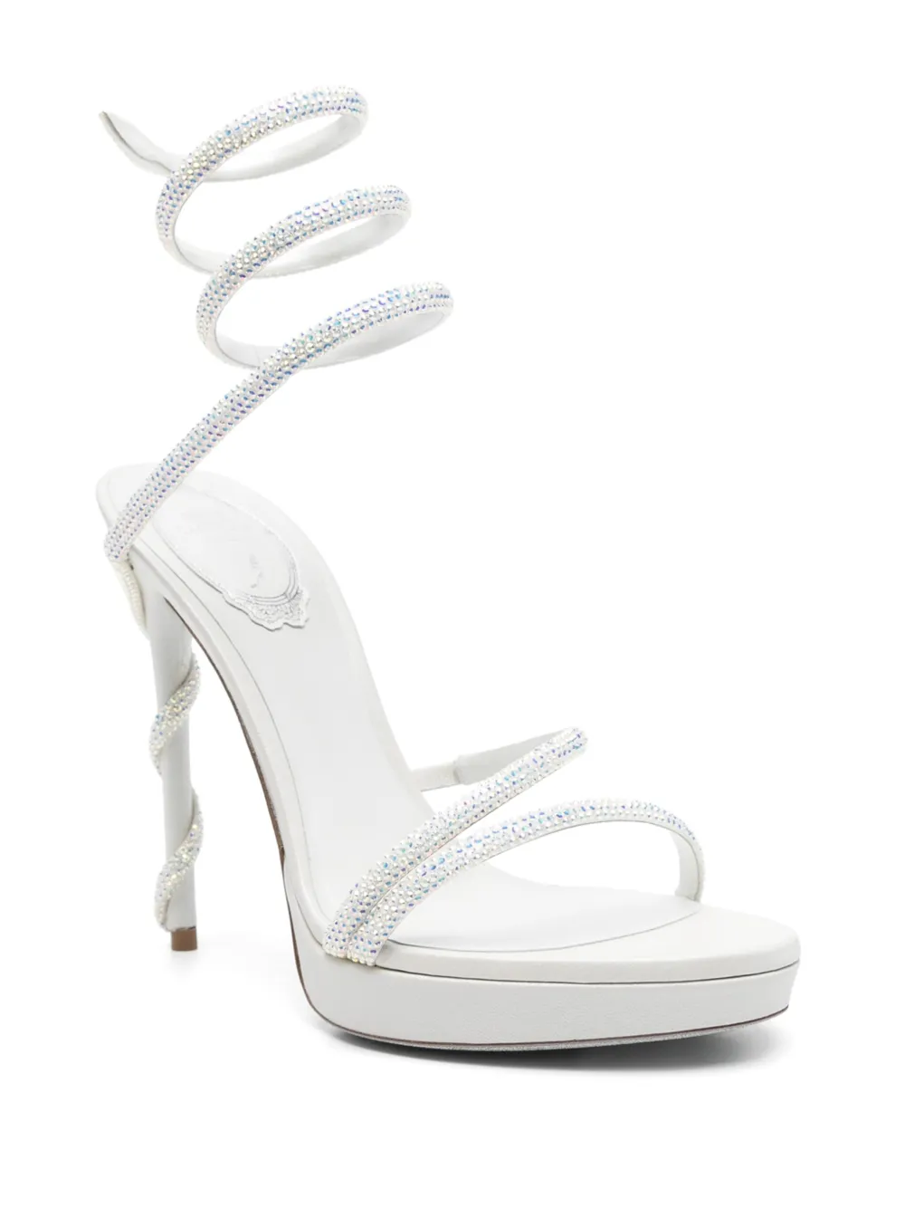 René Caovilla 120mm Margot sandals White