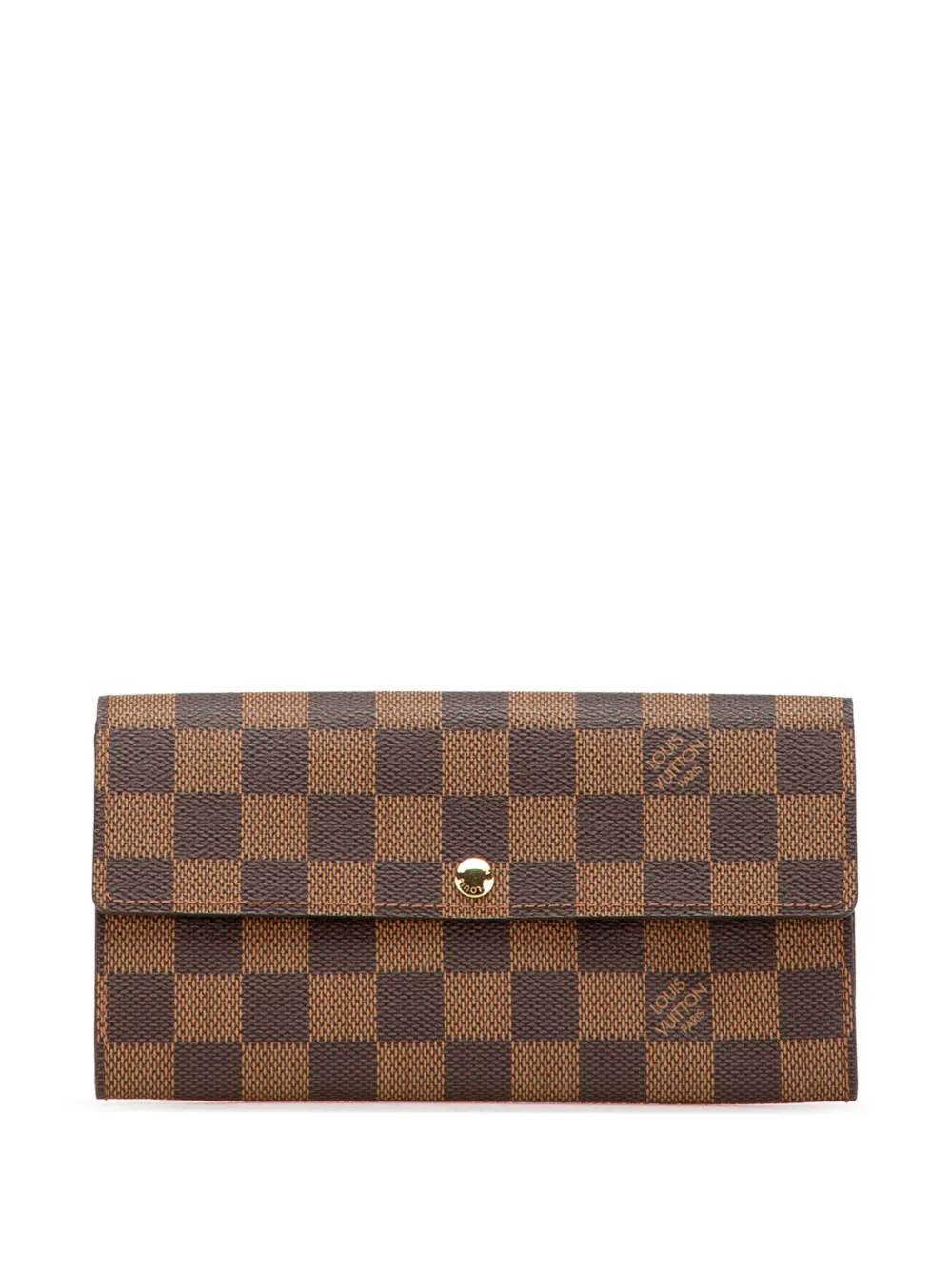 Pre-owned Louis Vuitton 2010 Damier Ebene Sarah Wallet Long Wallets