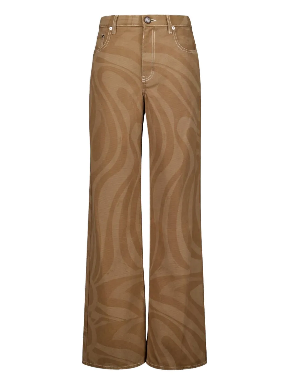 PUCCI Marmo-print canvas trousers | Neutrals | Image 1