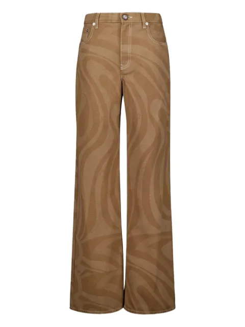 PUCCI pantalon en toile à imprimé Marmo