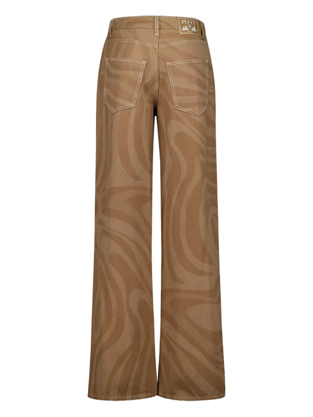 PUCCI Canvas broek met Marmo print - Beige