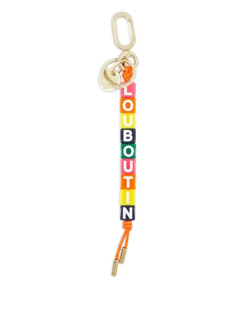 Christian Louboutin logo-plaque keyring