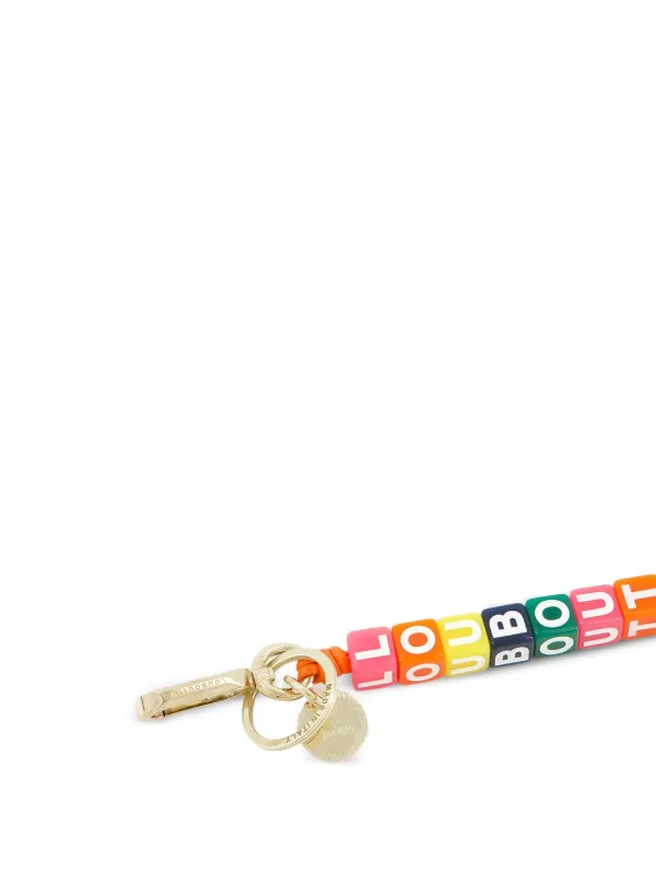 Christian Louboutin logo-plaque Keyring | Gold | FARFETCH
