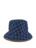 Gucci denim monogram bucket hat - Blue