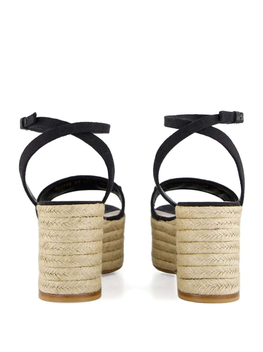 Gucci 75 mm espadrilles met sleehak Zwart