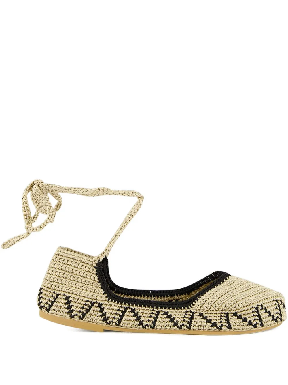KASHURA crochet ballet flats Neutrals