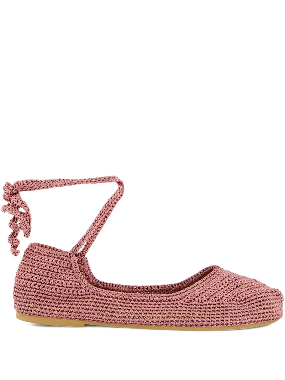 KASHURA crochet ballet flats Pink